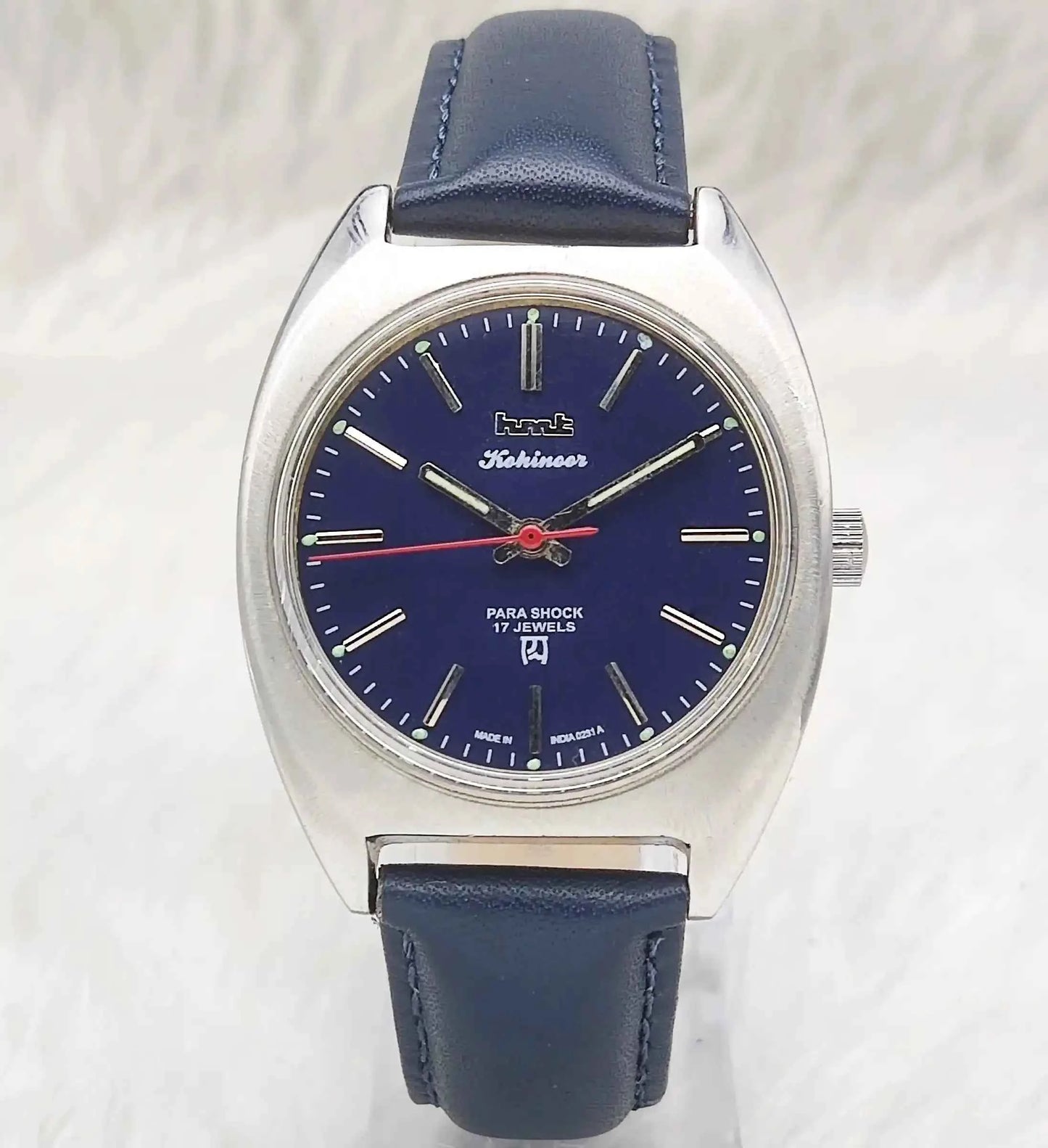 HMT Kohinoor Blue Stick Indices Dail 17 Jewels Handwindig