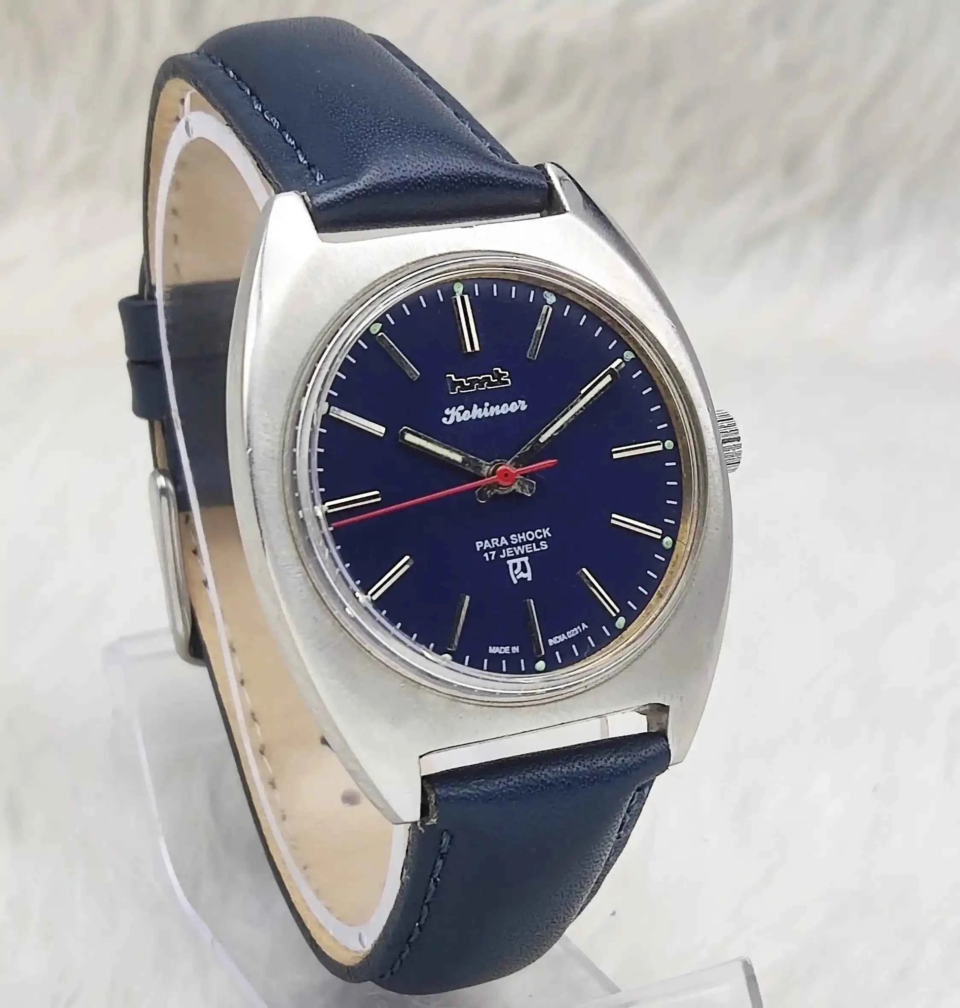 HMT Kohinoor Blue Stick Indices Dail 17 Jewels Handwindig