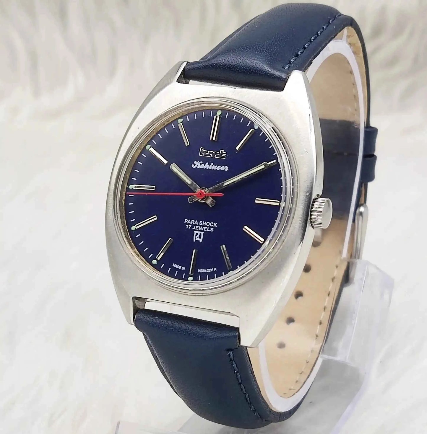 HMT Kohinoor Blue Stick Indices Dail 17 Jewels Handwindig