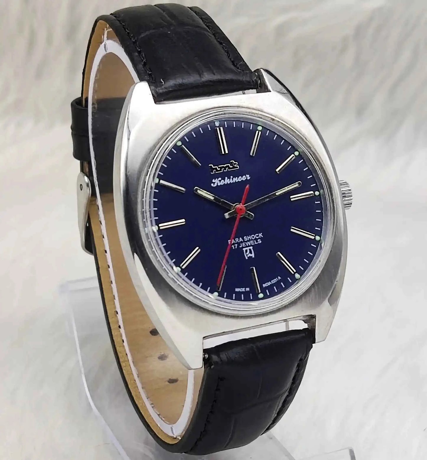 HMT Kohinoor Handwinding Blue Dial 17 Jewels Handwinding Watch - Timeless Elegance