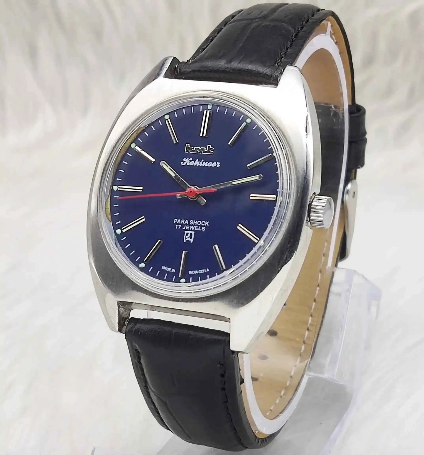 HMT Kohinoor Handwinding Blue Dial 17 Jewels Handwinding Watch - Timeless Elegance
