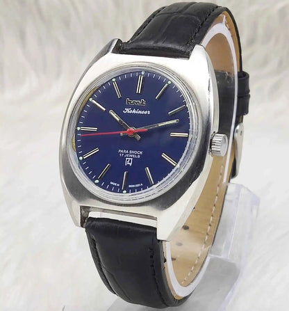 HMT Kohinoor Handwinding Blue Dial 17 Jewels Handwinding Watch - Timeless Elegance