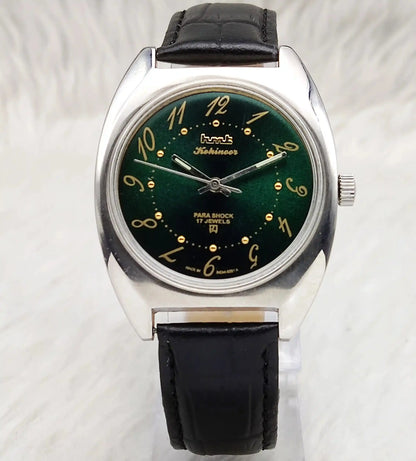 HMT Kohinoor English Numerals Green Dial 17 Jewels Handwinding