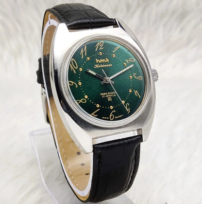 HMT Kohinoor English Numerals Green Dial 17 Jewels Handwinding