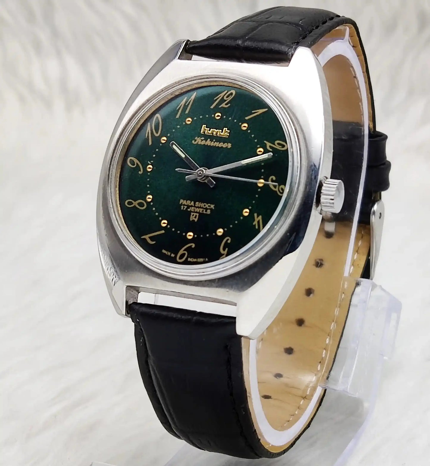 HMT Kohinoor English Numerals Green Dial 17 Jewels Handwinding