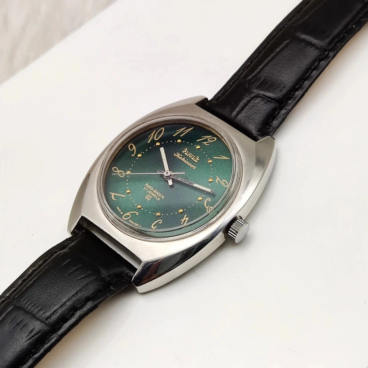 HMT Kohinoor English Numerals Green Dial 17 Jewels Handwinding