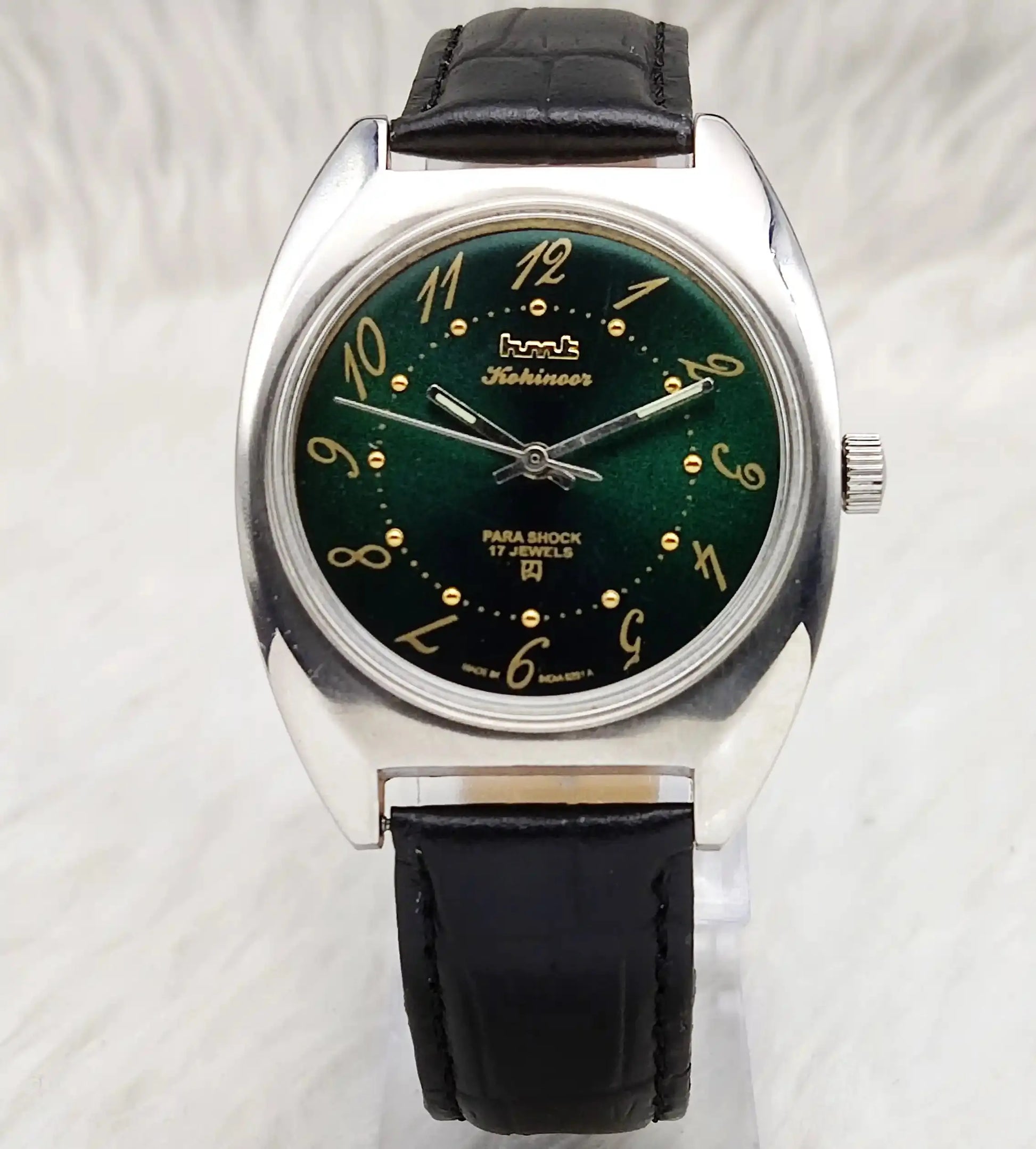 HMT Kohinoor English Numerals Green Dial 17 Jewels Handwinding