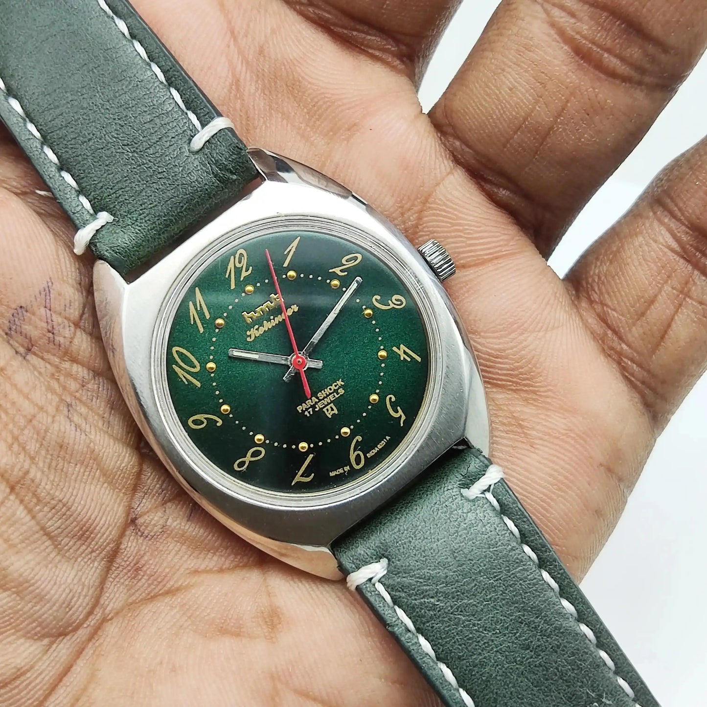HMT Kohinoor English Numerals Green Dial Handwinding