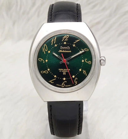 HMT Kohinoor Green English Numerals Dial Handwinding