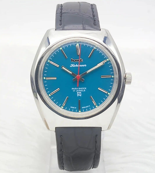 HMT Kohinoor Mechanical Handwinding 17 Jewels Sky Blue Dial