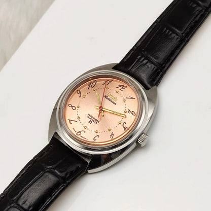 HMT Kohinoor Orange English Numerals Dial Handwinding 17 Jewels