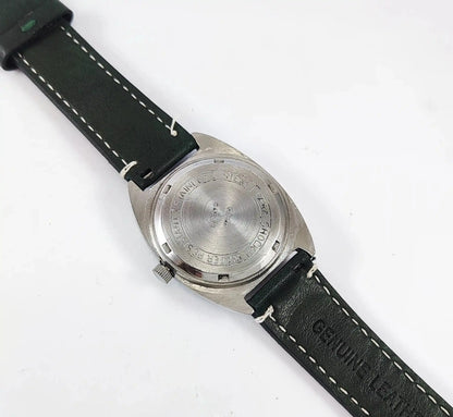 HMT Kohinoor Para Shock 17 Jewels English Numerals Green Dial Handwinding Discover-Diamonds Physical