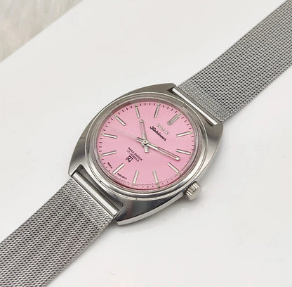 HMT Kohinoor Para Shock 17 Jewels Pink Dial Stick Indices Handwinding Watch