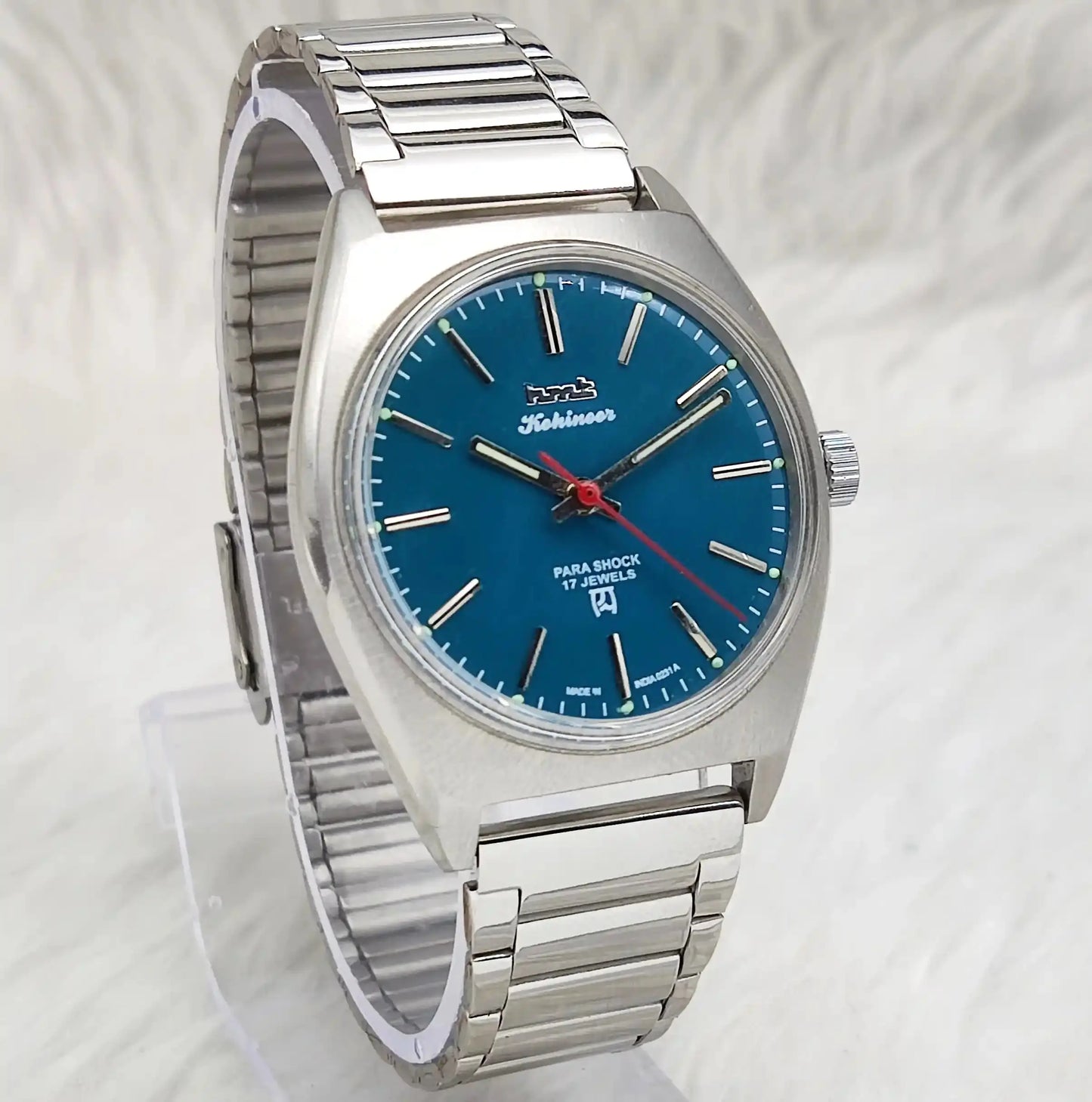 HMT Kohinoor Peacock Green Dial Stick Indices 17 Jewels Handwinding