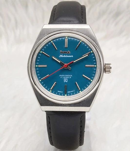 HMT Kohinoor Peacock Green Dial Stick Indices 17 Jewels Handwinding