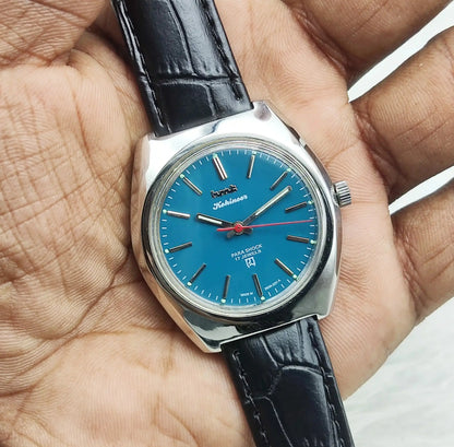 HMT Kohinoor Peacock Green Para Shock 17 Jewels Stick Indices Handwinding Watch