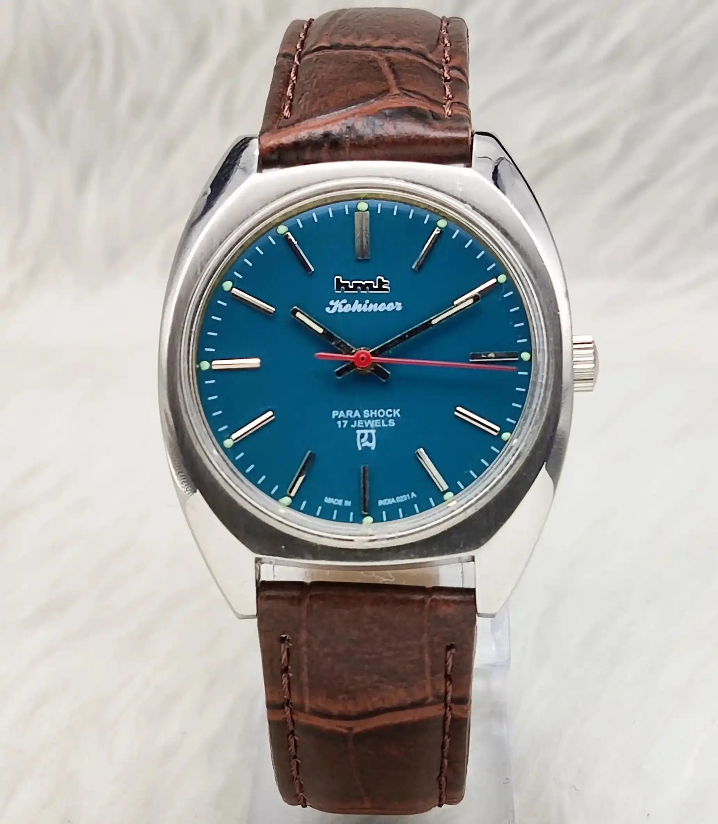 HMT Kohinoor Peacock Green Stick Indices Handwinding 17 Jewels