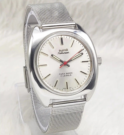 HMT Kohinoor Silver Dial Stick Indices Para Shock 17 Jewels Handwinding Men's Watch