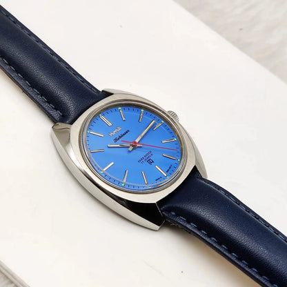 HMT Kohinoor Sky Blue Dial 17 Jewels Stick Indices Handwinding