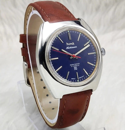 HMT Kohinoor Stick Indices 17 Jewels Blue Dial Handwinding