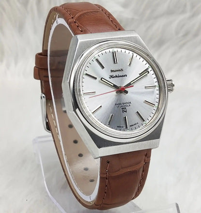 HMT Kohinoor Stick Indices 17 Jewels Silver Dial Handwinding