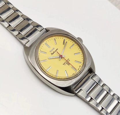 HMT Kohinoor Yellow Stick Indices Dial Handwinding 17 Jewels