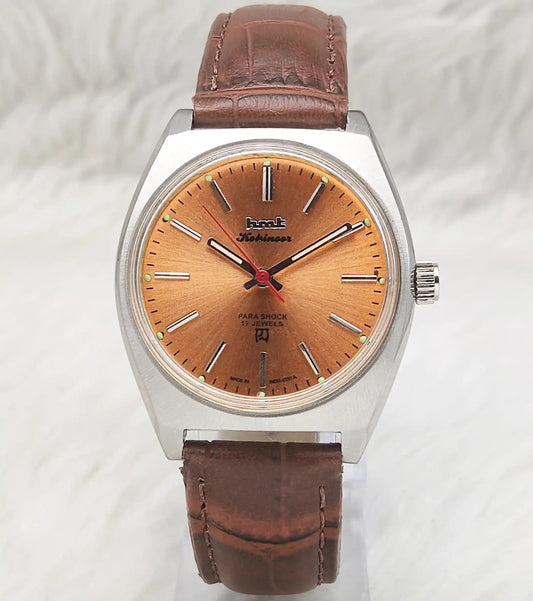 HMT Orange Stick Indices Kohinoor Para Shock 17 Jewels Handwinding Discover-Diamonds Physical