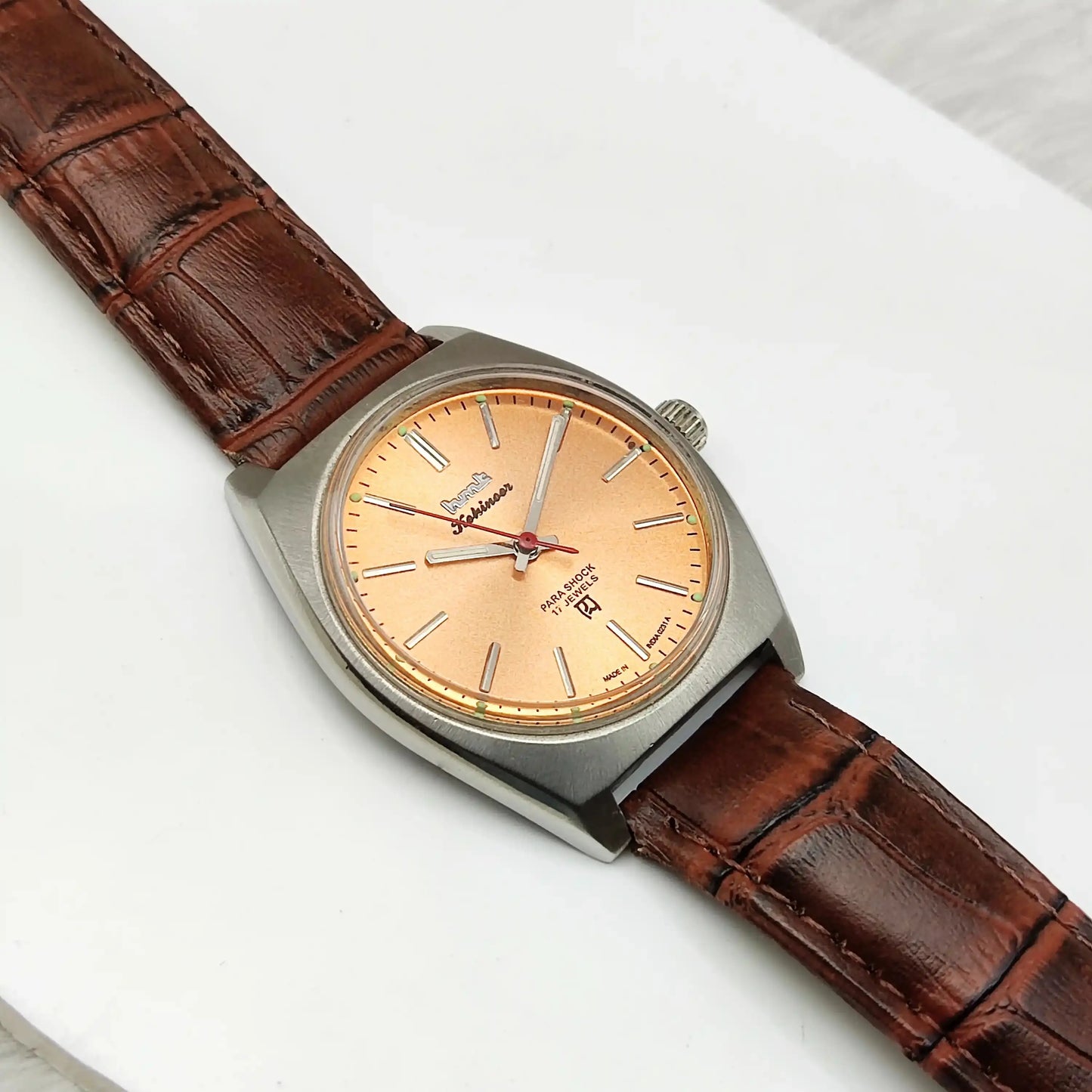 HMT Orange Stick Indices Kohinoor Para Shock 17 Jewels Handwinding