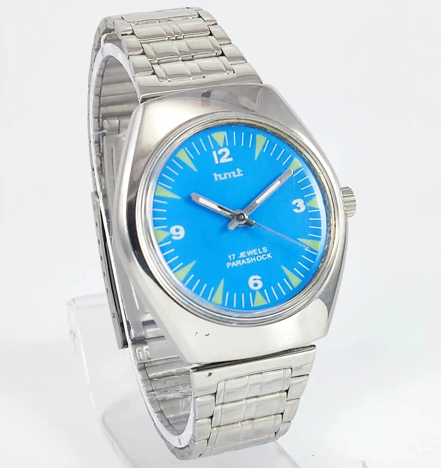 HMT Para Shock 17 Jewels Blue Dial Handwinding Discover-Diamonds Physical