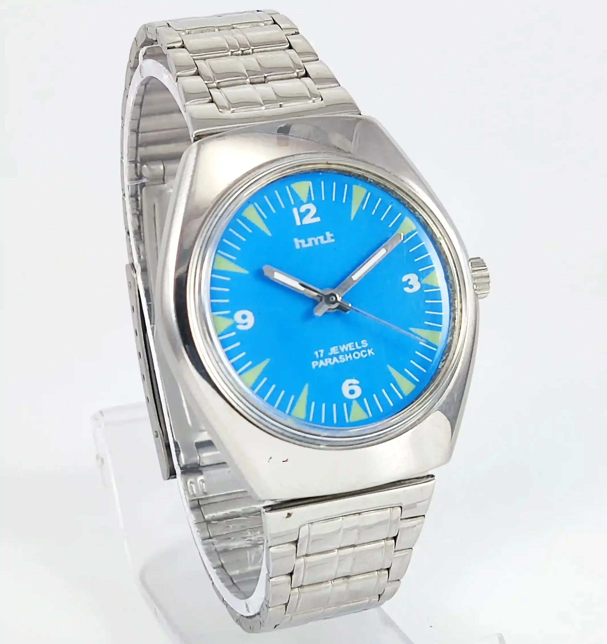 HMT Para Shock 17 Jewels Blue Dial Handwinding Discover-Diamonds Physical