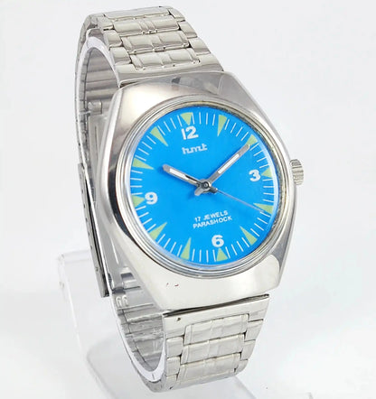 HMT Para Shock 17 Jewels Blue Dial Handwinding Discover-Diamonds Physical