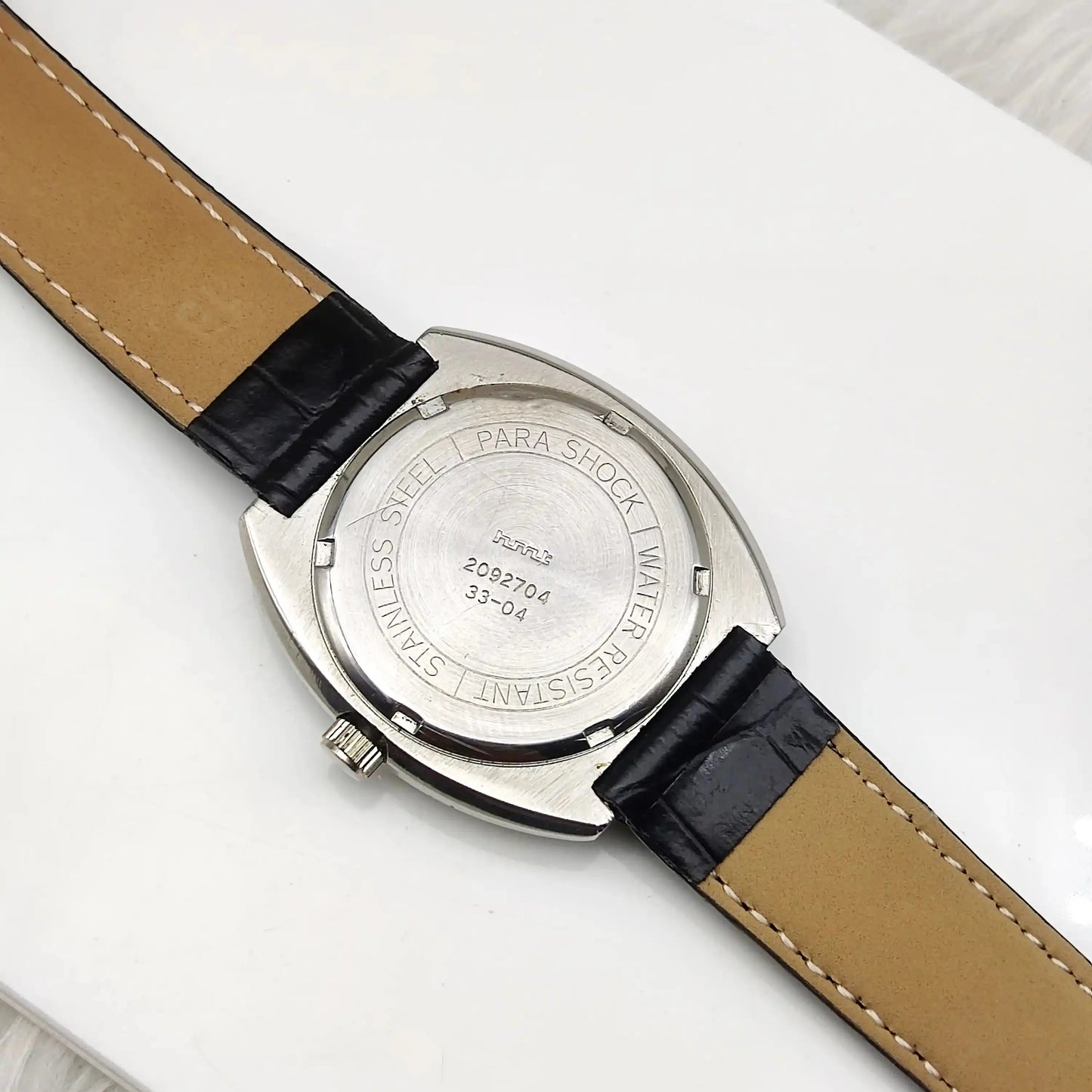 HMT Para Shock 17 Jewels Silver Dial Stick Indices Mechanical Handwinding Watch