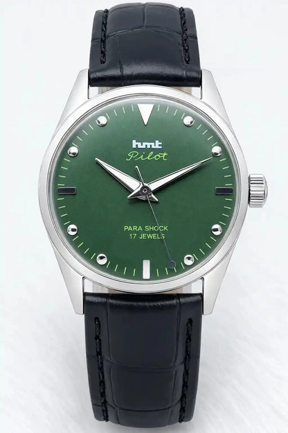 HMT Pilot 17 Jewels Handwinding Apple Green Dial Discover-Diamonds Physical