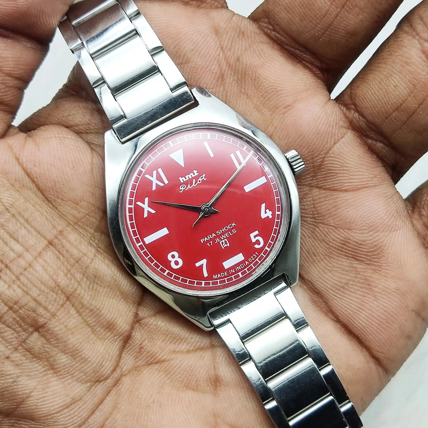 HMT Pilot 17 Jewels Roman-English Numerals Dial Handwinding