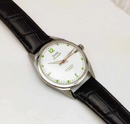 HMT Pilot 17 Jewels Stick-Dotted Indices White Dial Handwinding Watch