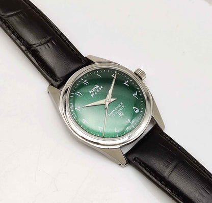 HMT Pilot Arabic Font Handwinding 17 Jewels Men's Watch Green Dial