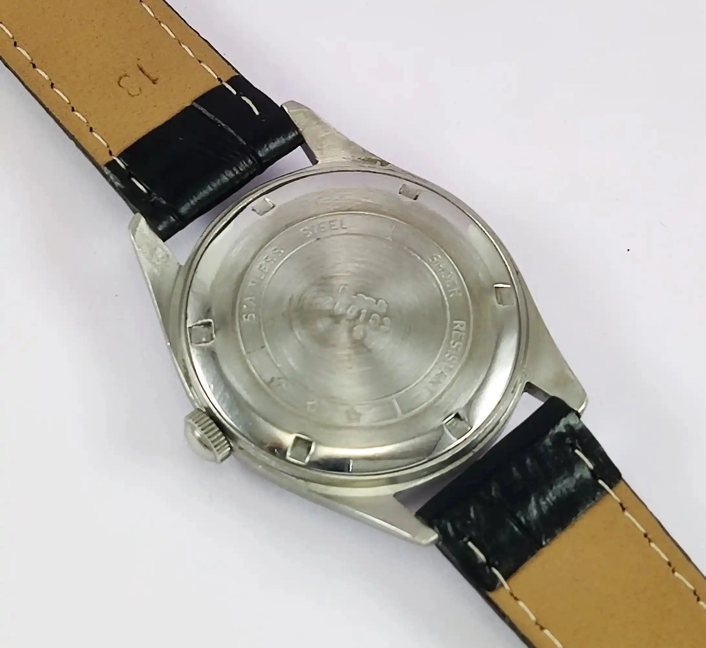 HMT Pilot Black Dial Para Shock 17 Jewels Handwinding Men's Watch Discover-Diamonds