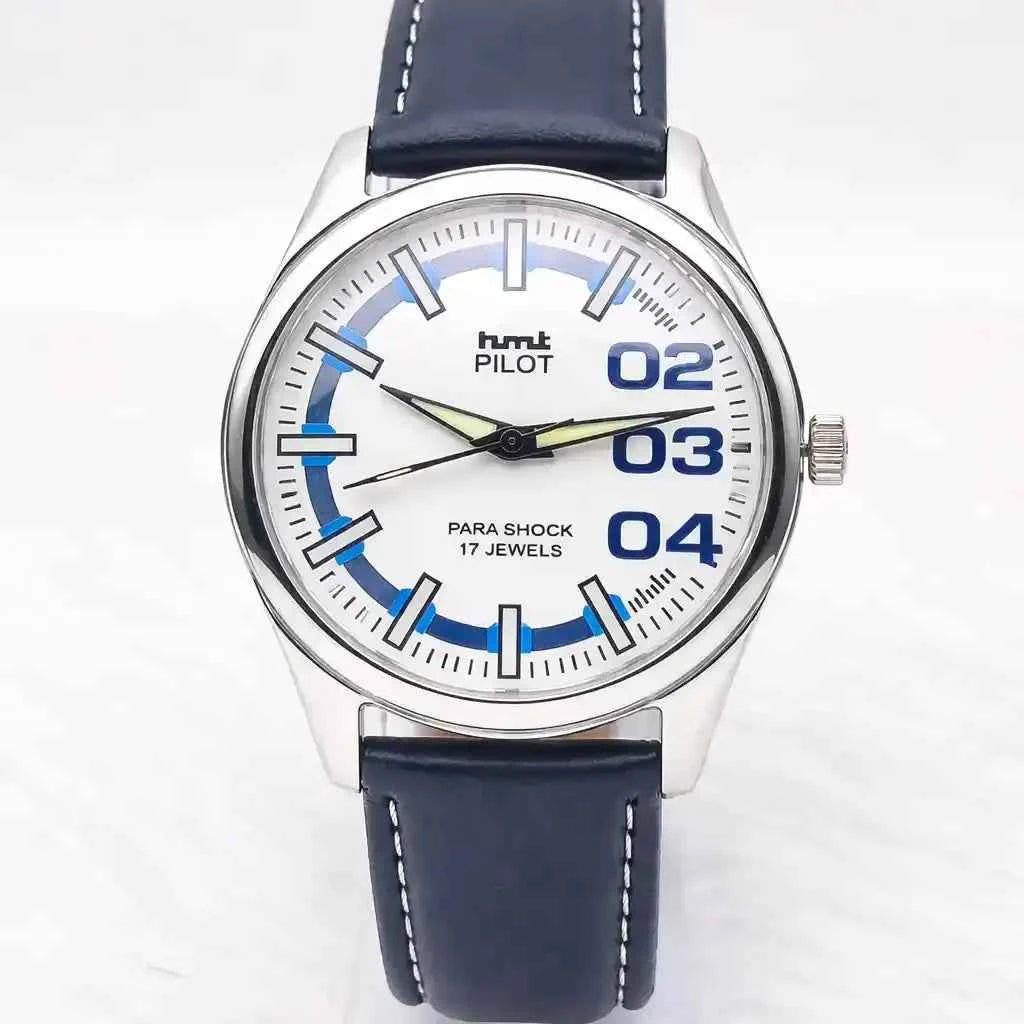 HMT Pilot Handwinding 17 Jewels Men's Watch White Dial