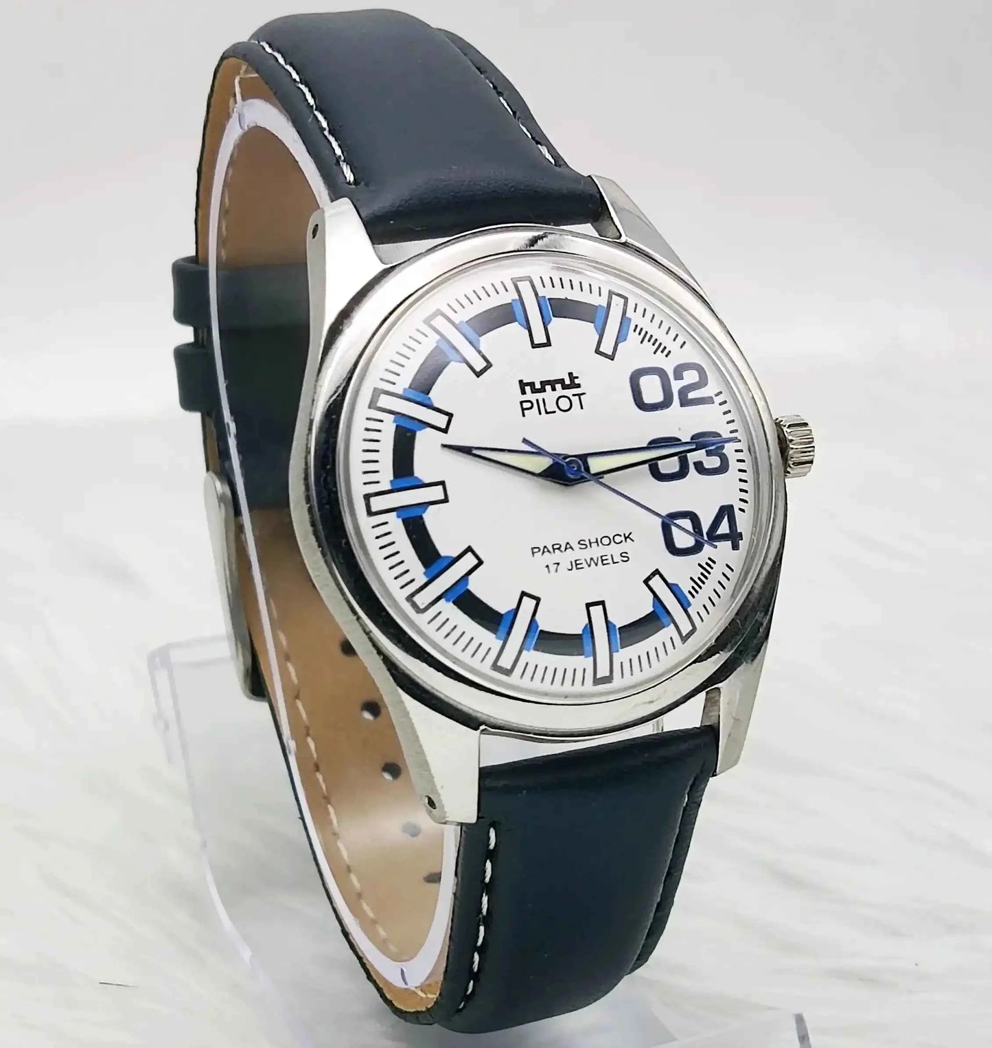 HMT Pilot Handwinding 17 Jewels Men's Watch White Dial