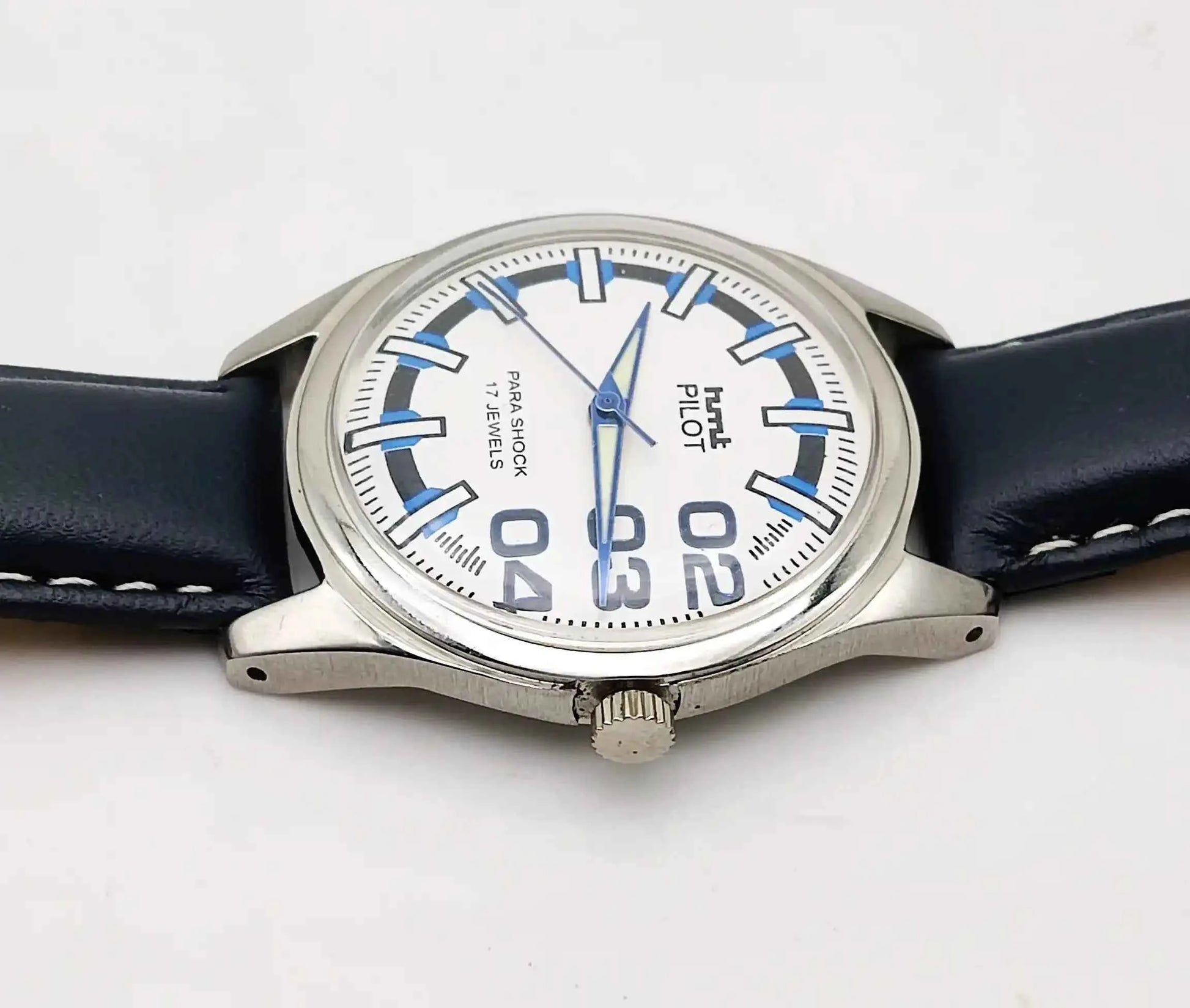 HMT Pilot Handwinding 17 Jewels Men's Watch White Dial
