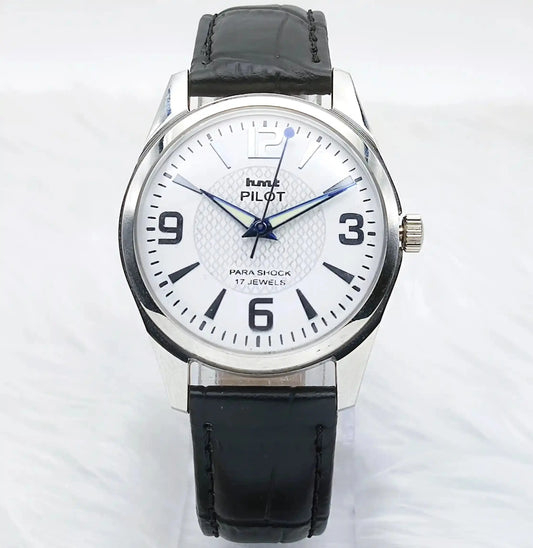 HMT Pilot Handwinding Movement 17 Jewels White Dial 0231 Discover-Diamonds Physical