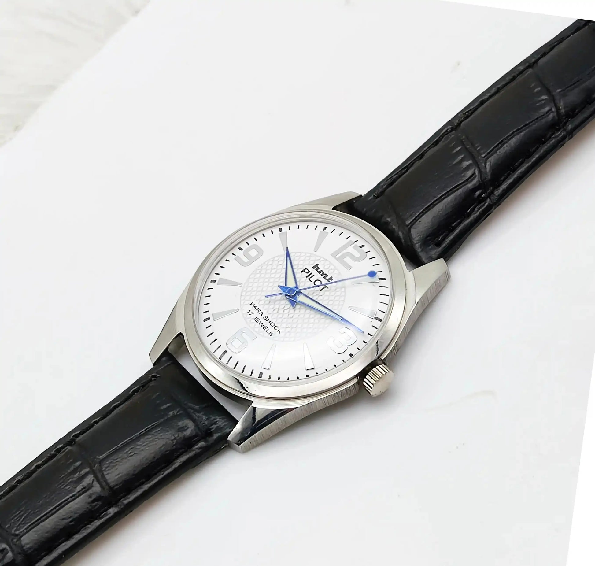 HMT Pilot Handwinding Movement 17 Jewels White Dial 0231 Discover-Diamonds Physical