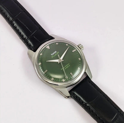 HMT Pilot Para Shock 17 Jewels Apple Green Dial Handwinding Men's Watch Discover-Diamonds