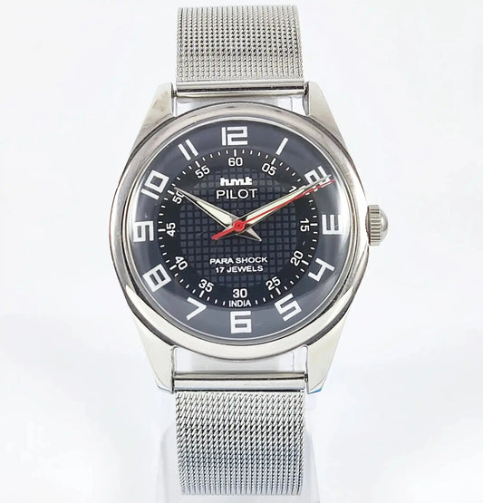 HMT Pilot Para Shock 17 Jewels Black Dial Handwinding Discover-Diamonds Physical