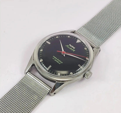 HMT Pilot Para Shock 17 Jewels Black Dial Handwinding Watch - Discover-Diamonds
