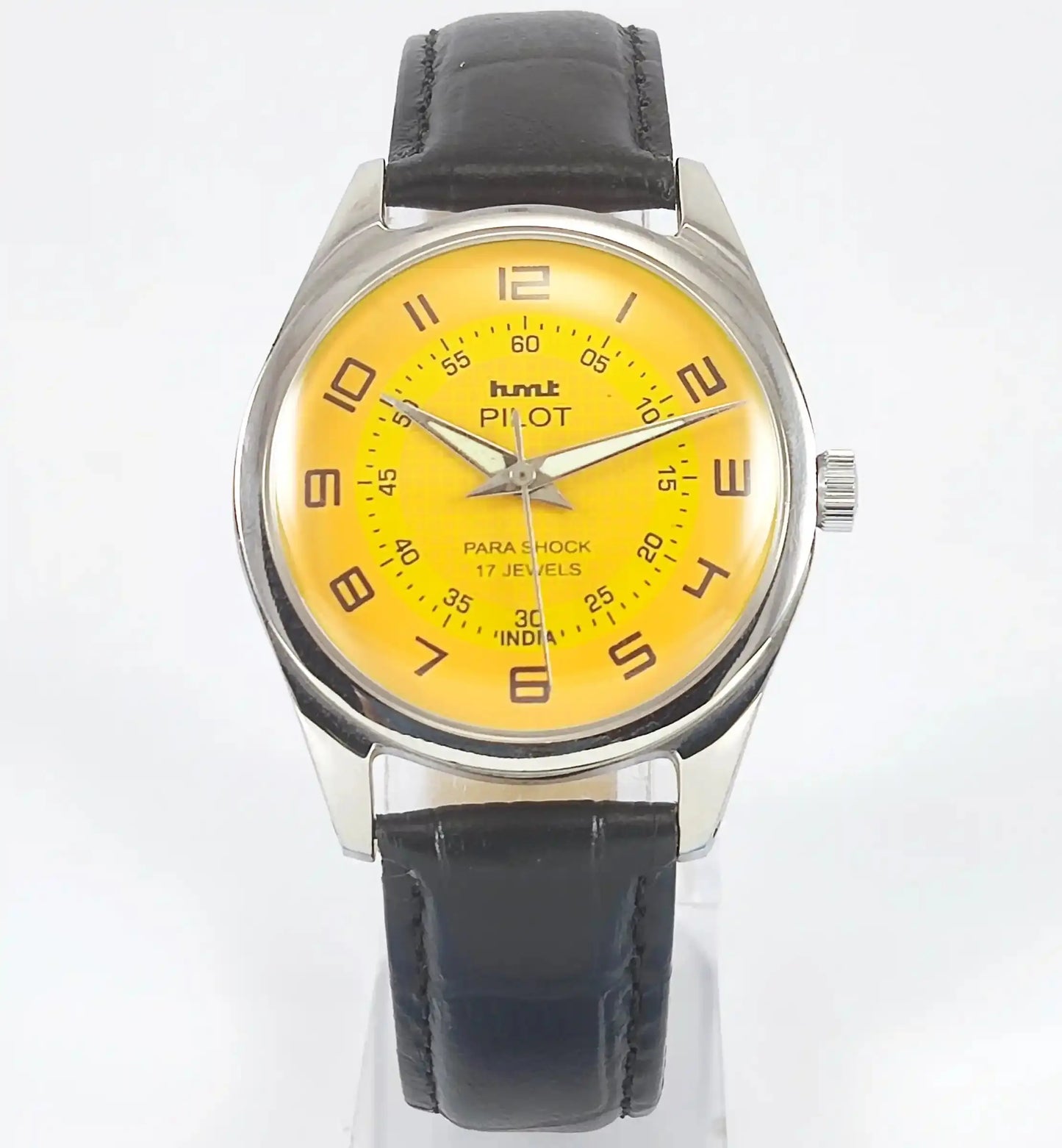 HMT Pilot Para Shock 17 Jewels Sun Yellow Dial Handwinding Discover-Diamonds Physical