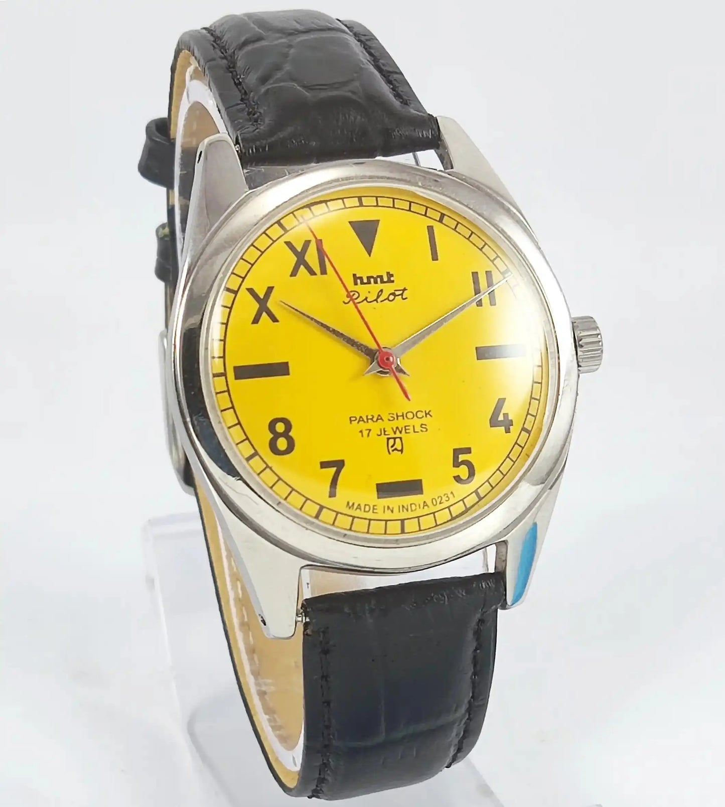 HMT Pilot Para Shock 17 Jewels Sun Yellow Dial Handwinding Discover-Diamonds Physical