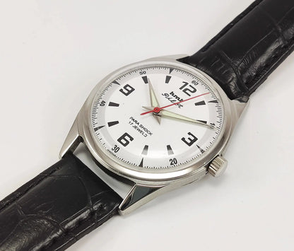 HMT Pilot Para Shock 17 Jewels White Dial Mechanical Hand winding Men's Wrist Watch Discover-Diamonds