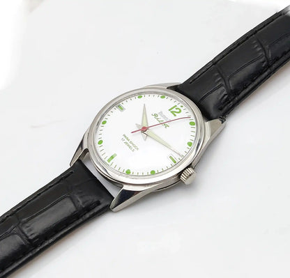 HMT Pilot Para Shock 17 Jewels White Dial Mechanical Handwinding Discover-Diamonds Physical