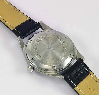 HMT Pilot Para Shock 17 Jewels Black Dial Mechanical Handwinding Men's Wrist Watch 0231 Discover-Diamonds